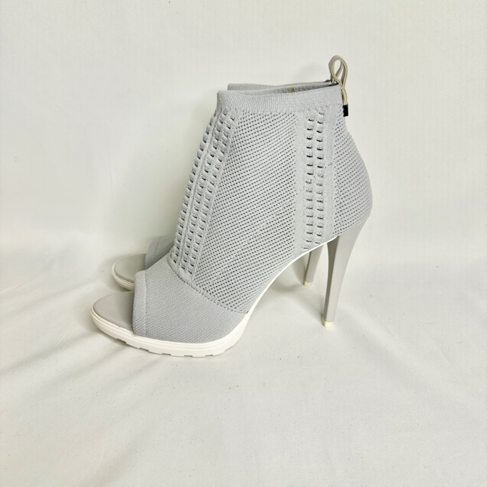 Calvin Klein Stretch Knit Peep Toe Bootie